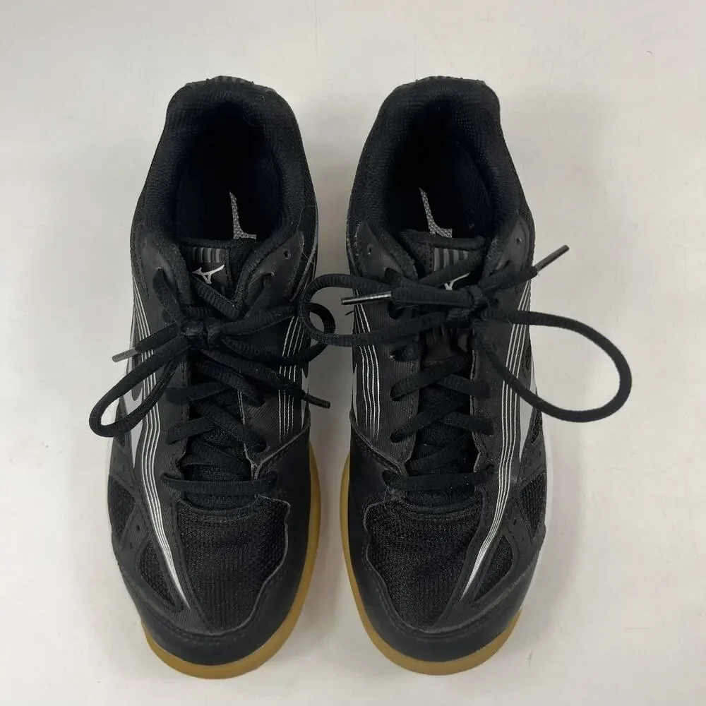 Mizuno Cyclone Speed 3 Womens Volleyball Shoes Sz6.5 Black Silver Gum Sole Court